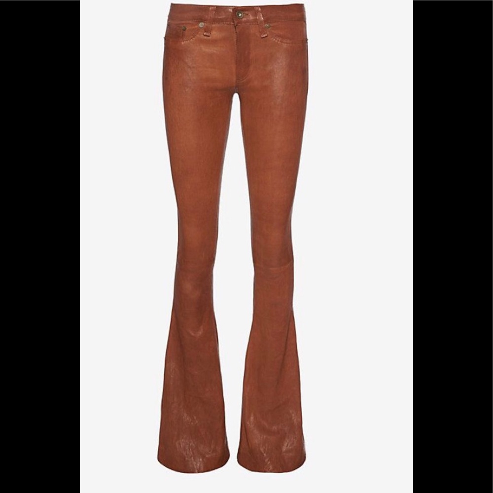 Exclusive for Intermix Rag&Bone leather flare pant